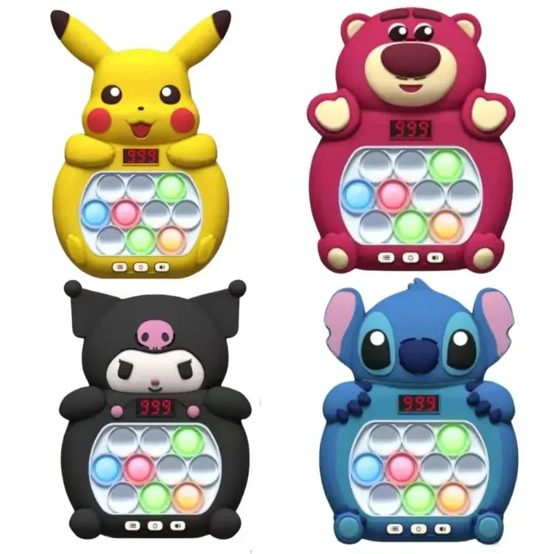 New Kuromi Quick Push Game Pop up Fidget Bubble Electronic Pop it Pro Game Light Stress Relief Toy Adult and Children's Gift Box