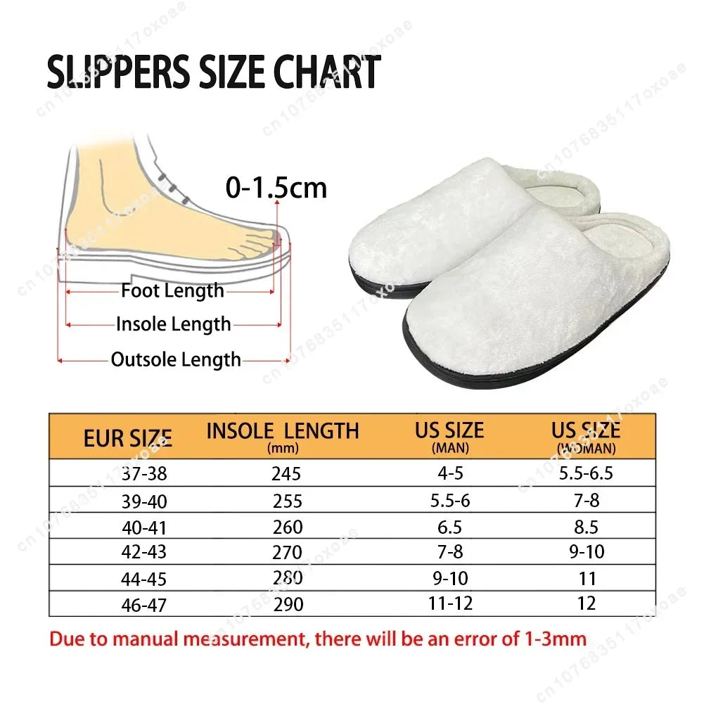 A-Aprilia Shoes Home Cotton Slippers Mens Womens Plush Bedroom Casual Keep Warm Shoes Thermal Indoor Slipper Customized DIY Shoe