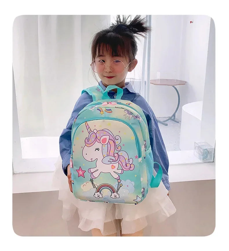 Kindergarten Students Schoolbag Cartoon Cute Unicorn Girl Backpack Fashion Foreign Trade Large Capacity Backpack