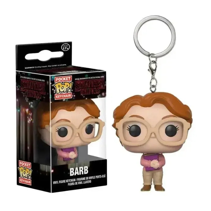 Funko Pop Pocket Pop Keychain Stranger Eleven Robin Barb Steve Dustin Key Ring Chain Model Toy Adults Children Gift Toys