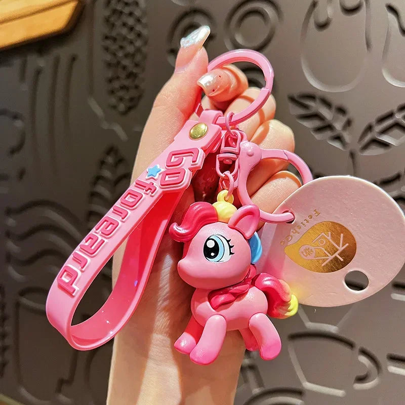My Cartoon Little Pony Cute Keychain Children Fashion Jewellery Backpack Pendant Decoration Metal Key Ring Children Gifts