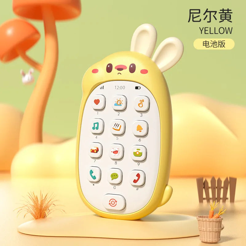 Simulation Baby Phone Music Sound Telephone Sleeping Soothing Early Educational Montessori Toys for Toddler Fake Phone for Kids