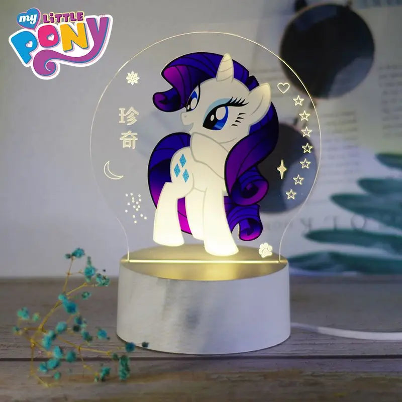 Hasbro My Little Pony Cartoon Pinkie Pie Twilight Sparkle Rainbow Dash Cartoon Anime Night Light Cute Children's Table Lamp Gift
