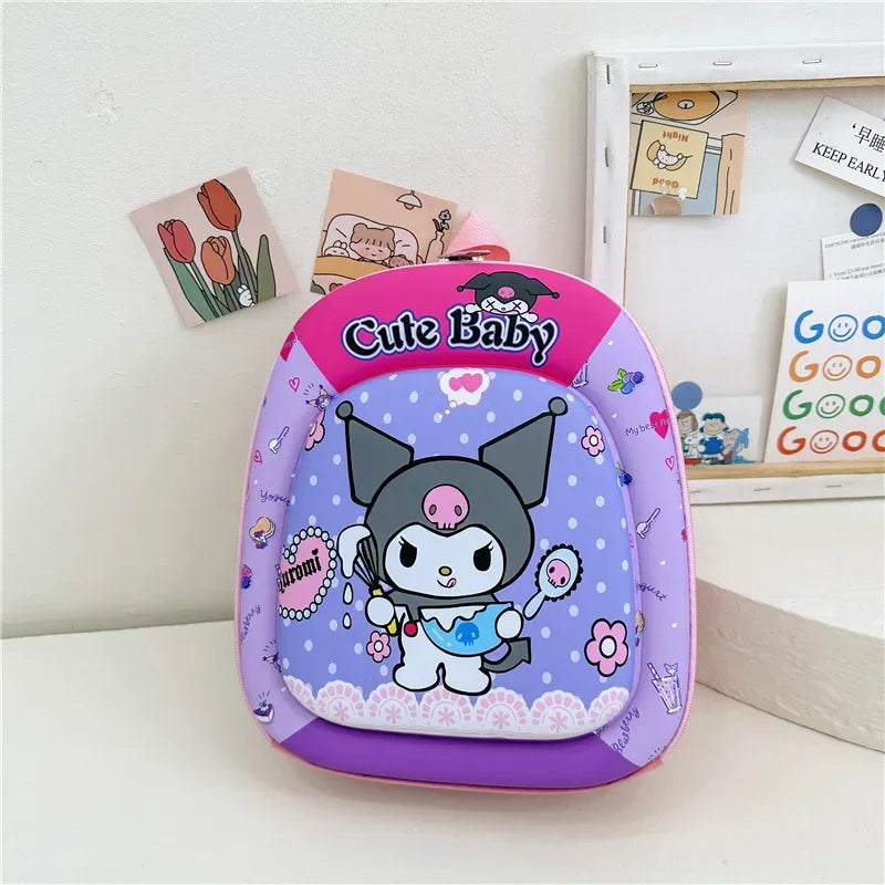 New children backpack kindergarten boys and girls cartoon animation hard shell small schoolbag small class backpack