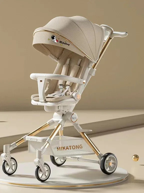 Lightweight High-view Baby Stroller Seat Can Be Rotated,Backrest Can Be Adjusted,Push Rod Can Be Adjusted Portable Baby Stroller
