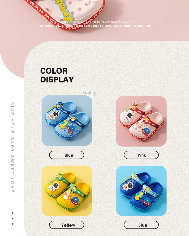 New Children Kids Baby Boys Girls Mules Clogs Summer Soft Sole Garden Beach Slippers Sandals Cave Hole Baby Shoes for Boys Girls