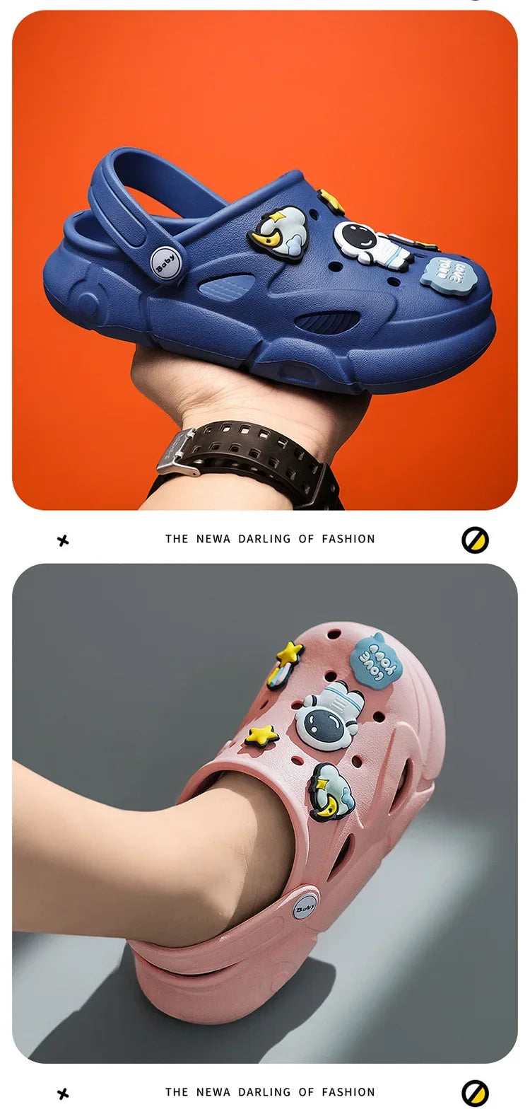 Childrens Sandals Antiskid Breathable Garden Cave Shoes Boy Girl Outdoor Hole Shoes Indoor Shower Flip Flops Kids Home Slippers