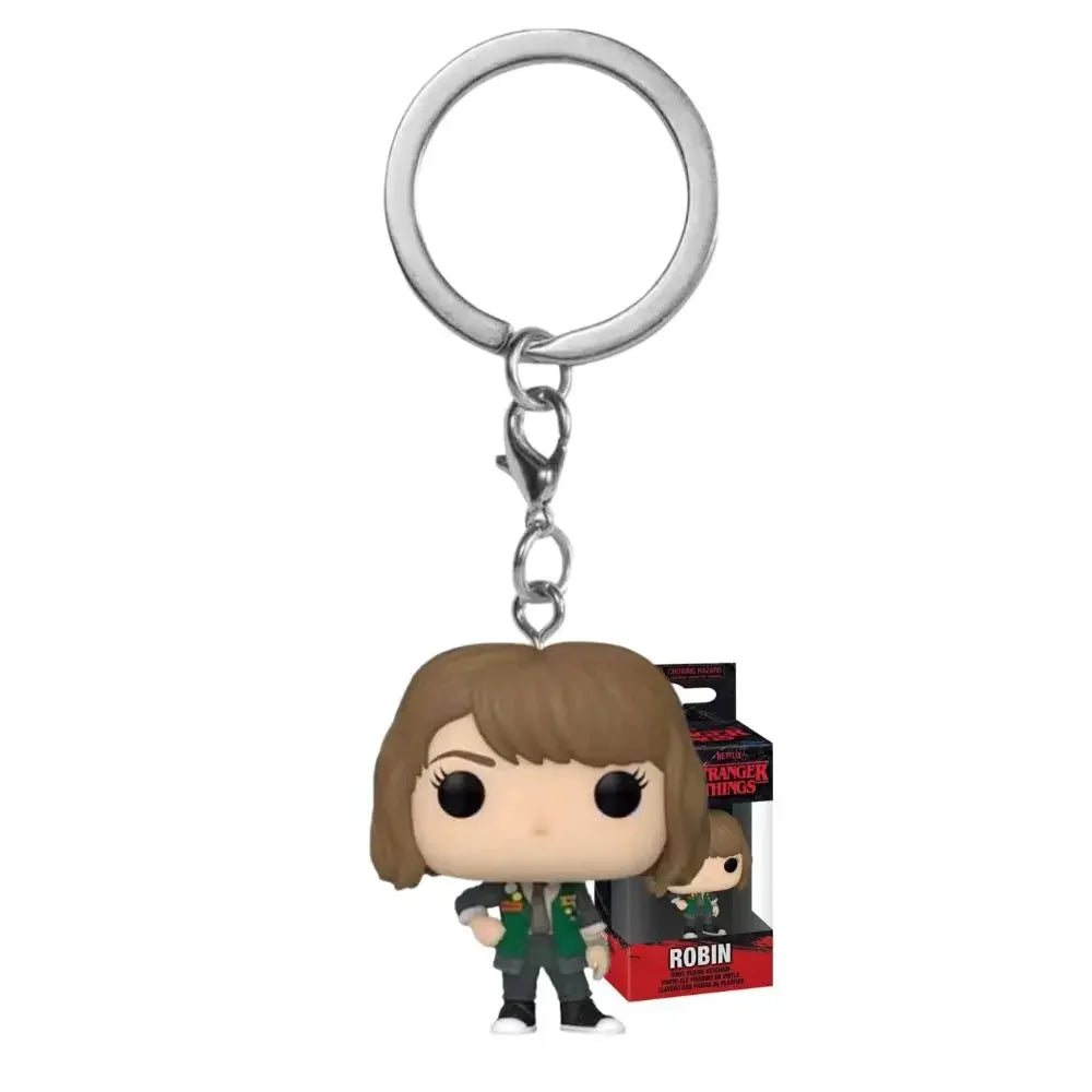 LLavero de bolsillo de Stranger Things, figuras de acción de Dustin Eleven, Freddy, Steve, Robin, Barb, Juguetes