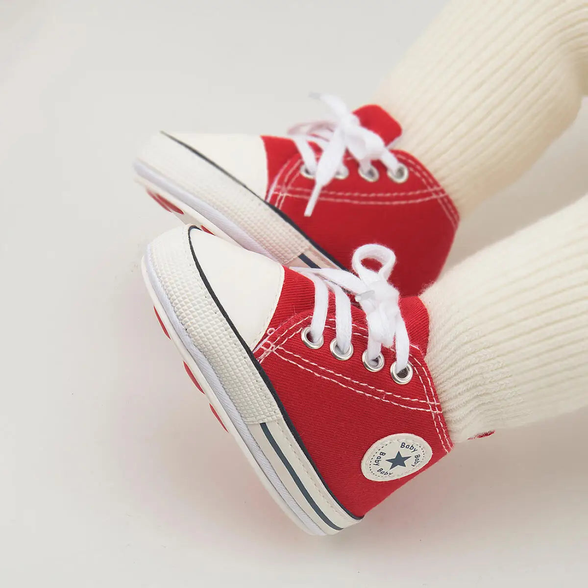 High Tops Baby Soccer First Walkers Classic Canvas Casual Sneakers Cotton Soft Anti-slip Sole Fashion Versatile Sports Style