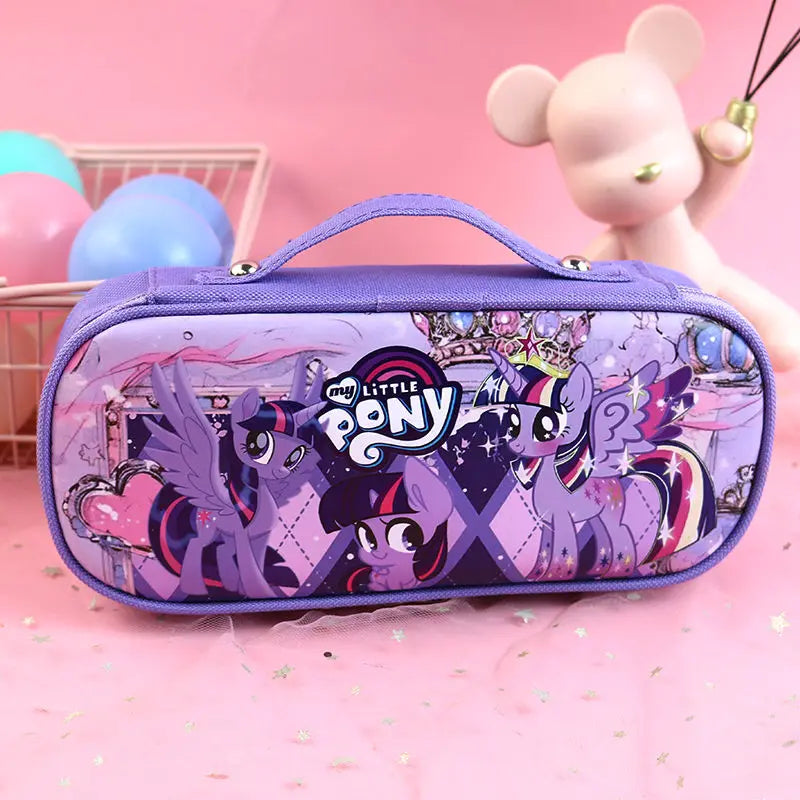 My Little Pony Twilight Sparkle Pinkie Pie Rainbow Dash Cartoon Cute Large Capacity Portable Stationery Box Password Pencil Box