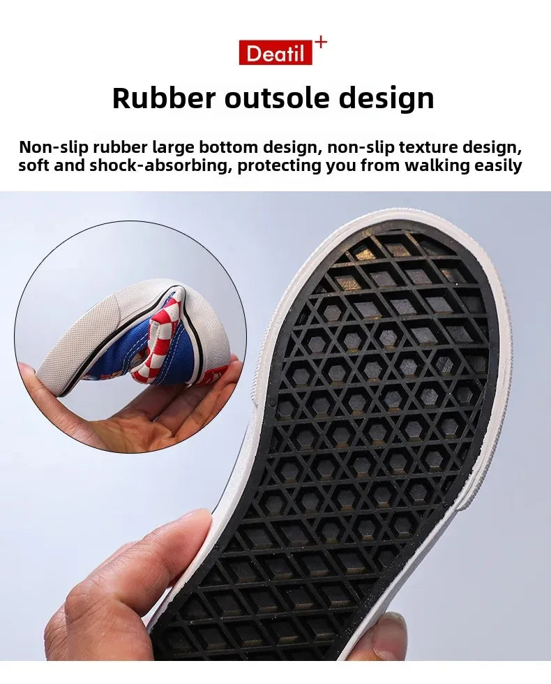 Children's Canva Shoes 2023 New Chessboard Pattern Baby Soft Sneakers High Aesthetic Value One-Step Walking Shoes Summer Casual