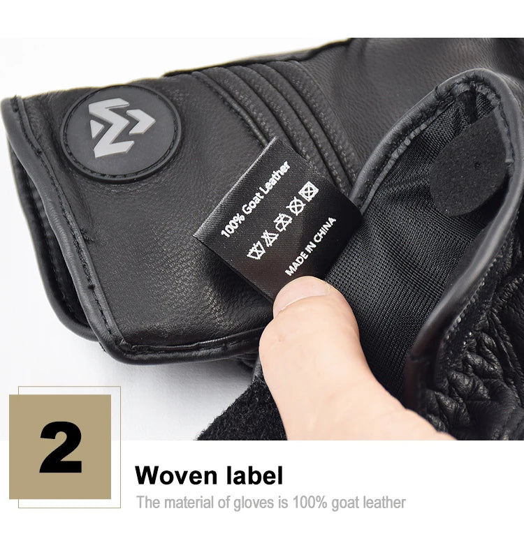 Men Retro Genuine Leather Motorcycle Gloves Summer Breathable Motorbike Motocross Gloves Moto Equipment Accessories Guantes