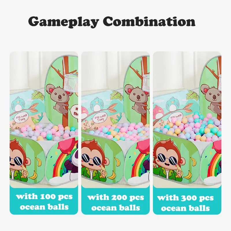 1.2M Portable Baby Pools Ball Pit Dry Pool Balls Cartoon Children's Pool Balls Outdoor Games Kids Playpen Ball Box Baby Pool
