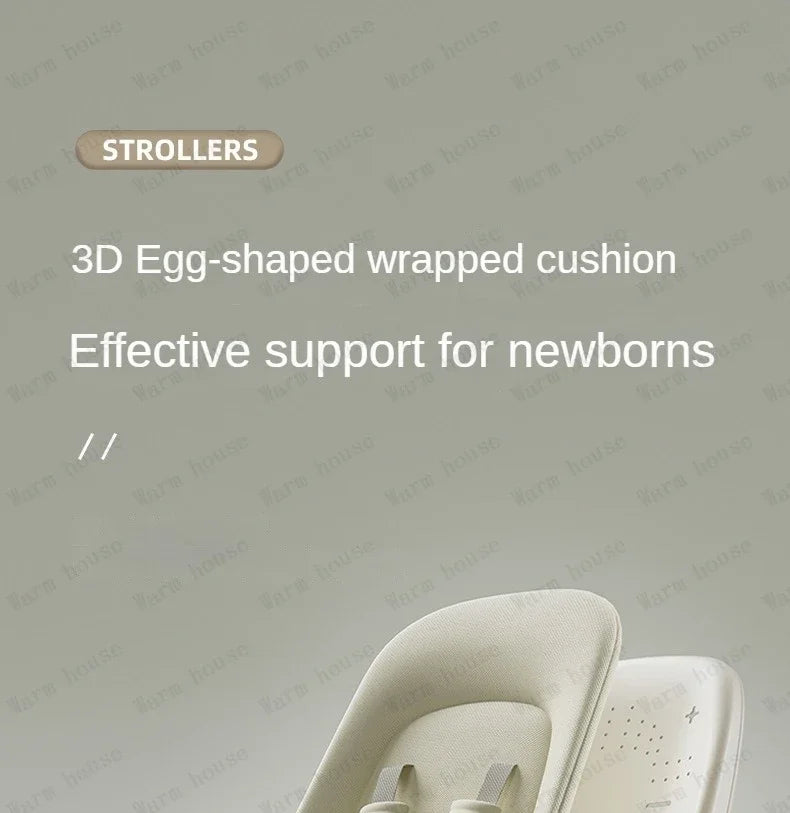Lightweight High-view Baby Stroller Seat Can Be Rotated,Backrest Can Be Adjusted,Push Rod Can Be Adjusted Portable Baby Stroller