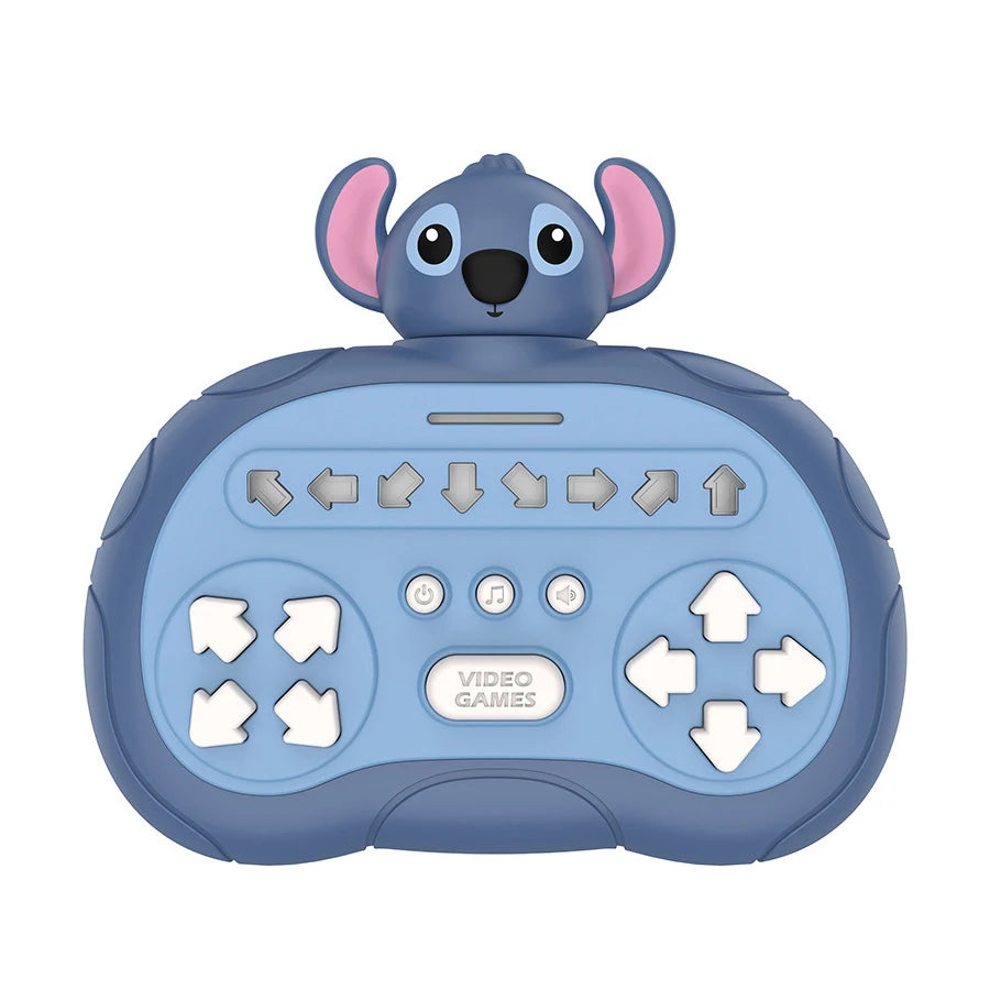 Quick Push Game Pop Up Fidget Bubble Electronic Pop it Pro Game Pikachu Stitch Spider Man Light AntiStress Toys For Kids Gift