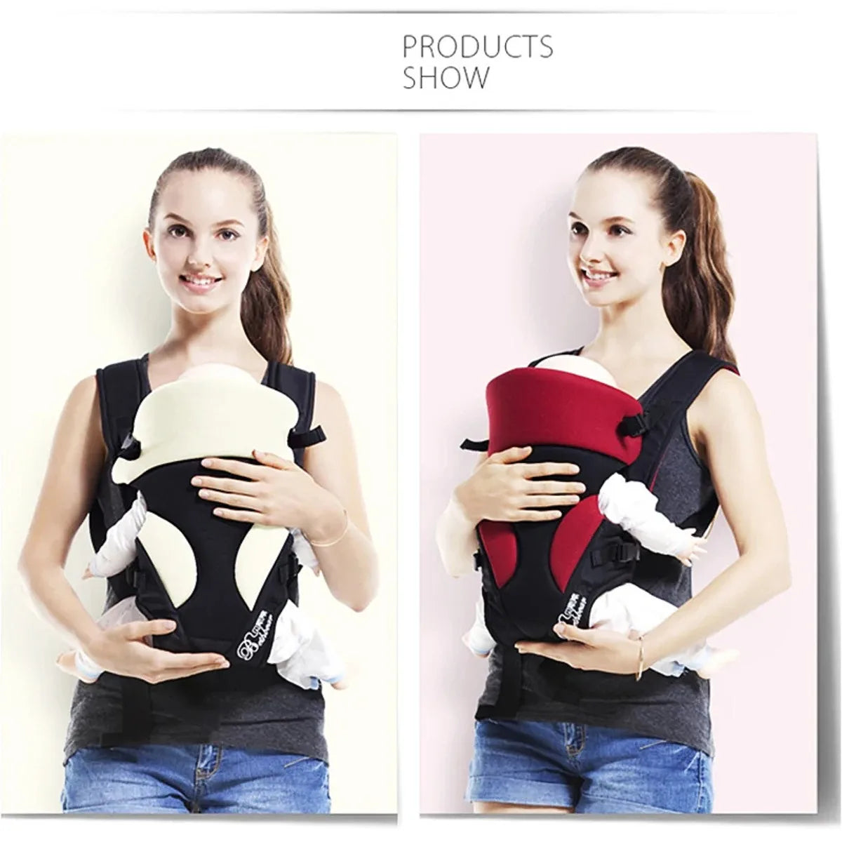 Wrap Front Carry 3 in 1 Kangaroo Pouch Sling Hipseat Infant Carriers