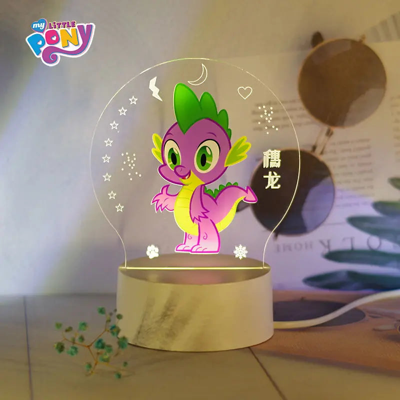 Hasbro My Little Pony Cartoon Pinkie Pie Twilight Sparkle Rainbow Dash Cartoon Anime Night Light Cute Children's Table Lamp Gift
