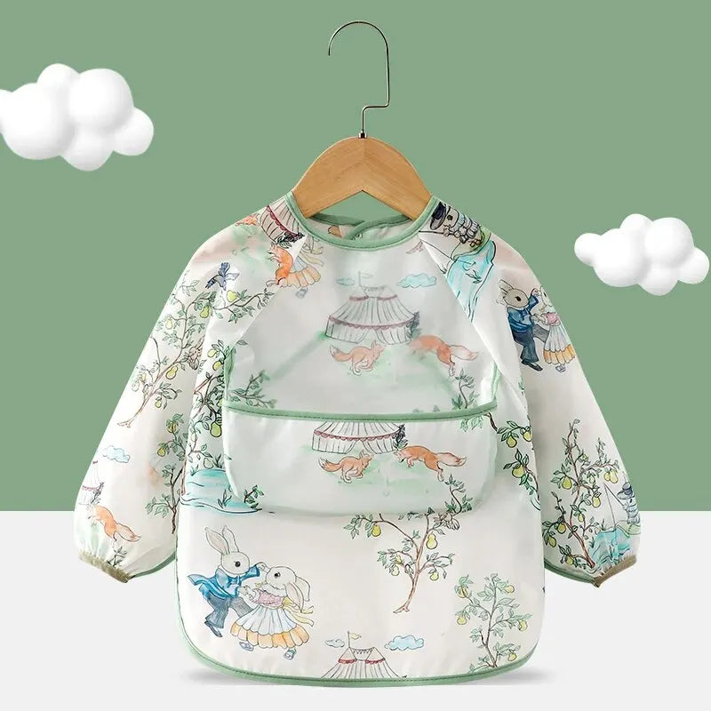 Baby Bibs Overalls Feeding Bib Waterproof and Dirt-proof Spring and Autumn Girl Treasure Boy Baby Protect Baby Bibs Baby Items