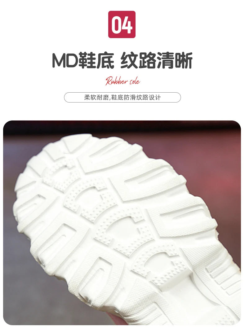 Fashion Children Shoes Girls Sneaker Black Pink PU Leather Platform Casual Sneaker School Tennis Sports Shoes for Girls