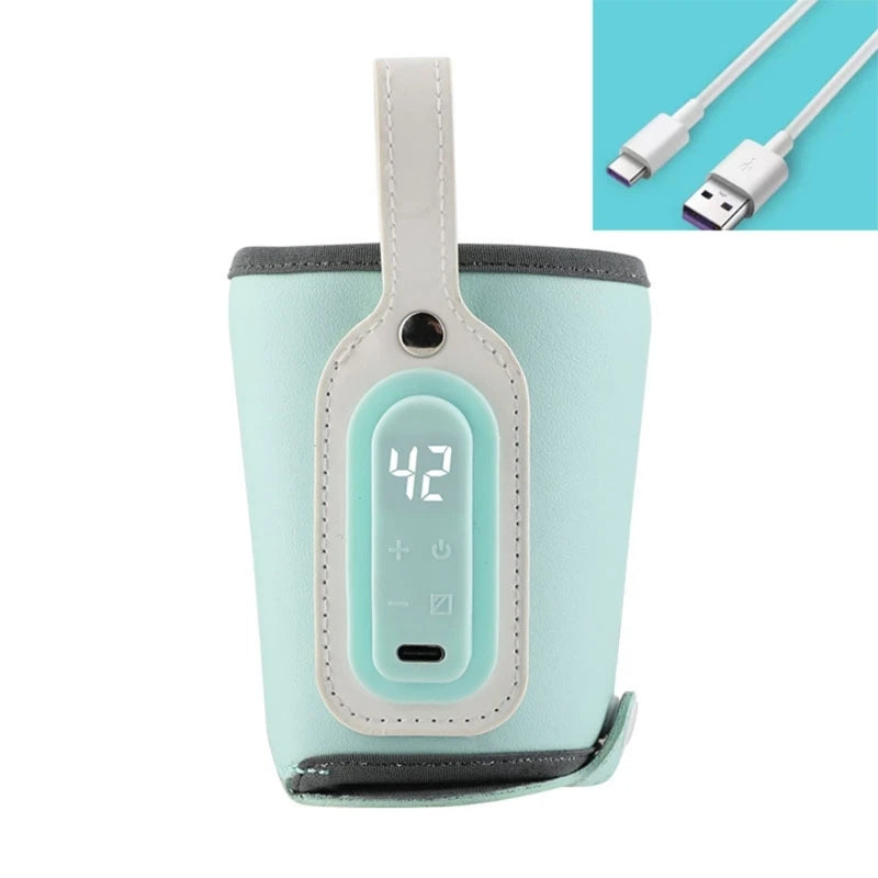 USB Charging Bottle Warmer Bag Insulation Cover Heating Bottle for Warm Water Baby Portable Infant Travel Feeding Accessories