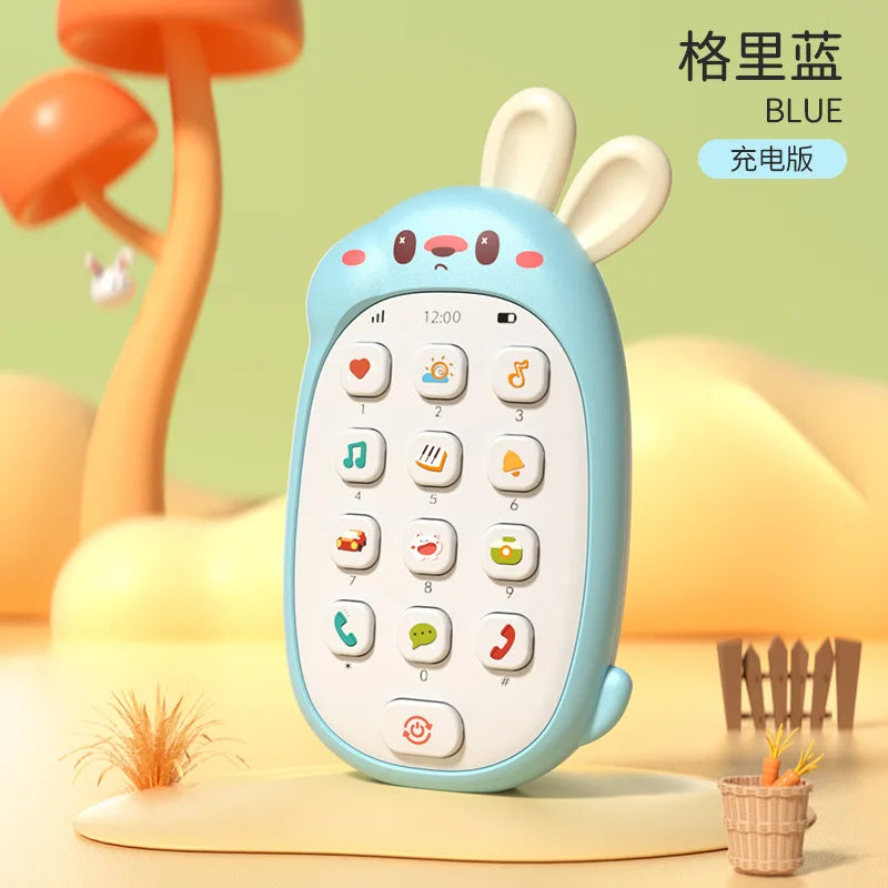 Simulation Baby Phone Music Sound Telephone Sleeping Soothing Early Educational Montessori Toys for Toddler Fake Phone for Kids