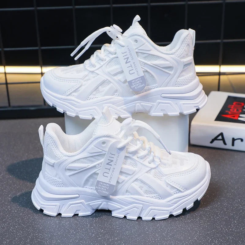 Girls Sneakers 2025 Children Casual Shoes Mesh Platform Designer Tennis Sneaker 6 To 12 Years Kids Sports Shoe for Girl