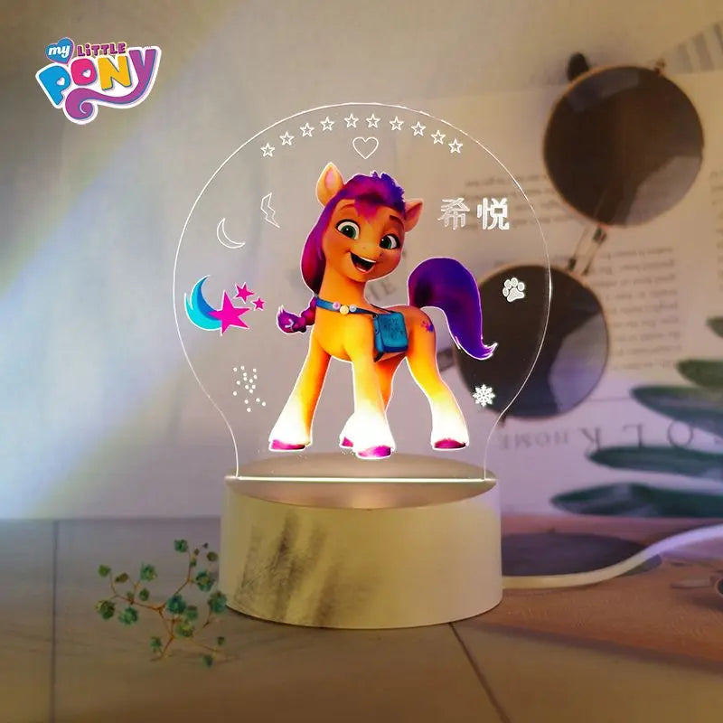 Hasbro My Little Pony Cartoon Pinkie Pie Twilight Sparkle Rainbow Dash Cartoon Anime Night Light Cute Children's Table Lamp Gift