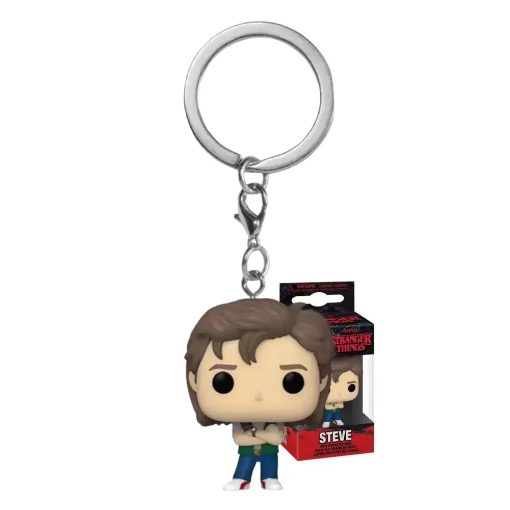 LLavero de bolsillo de Stranger Things, figuras de acción de Dustin Eleven, Freddy, Steve, Robin, Barb, Juguetes