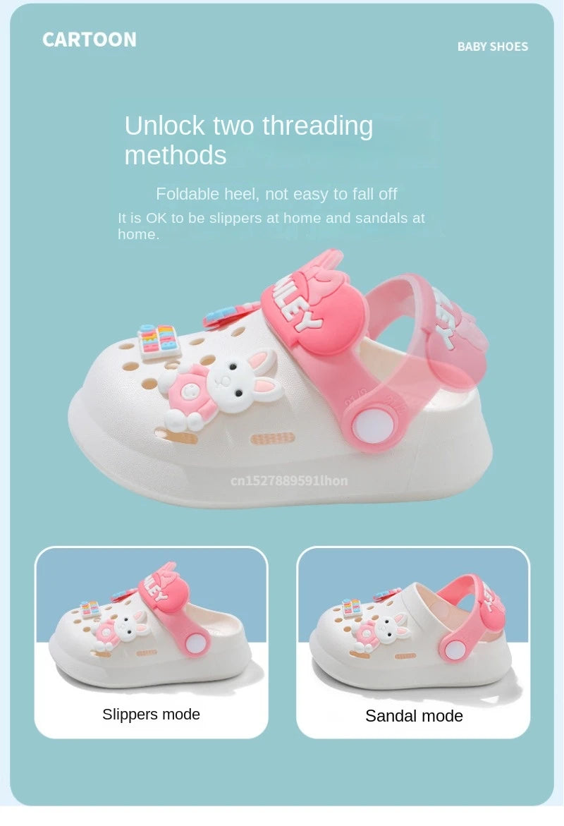 Slippers Baby Shoe Sandals Mules Breathable Boys Girls Sandals with Soft Sole for Indoor Outdoor Activities and Anti-Slip Design