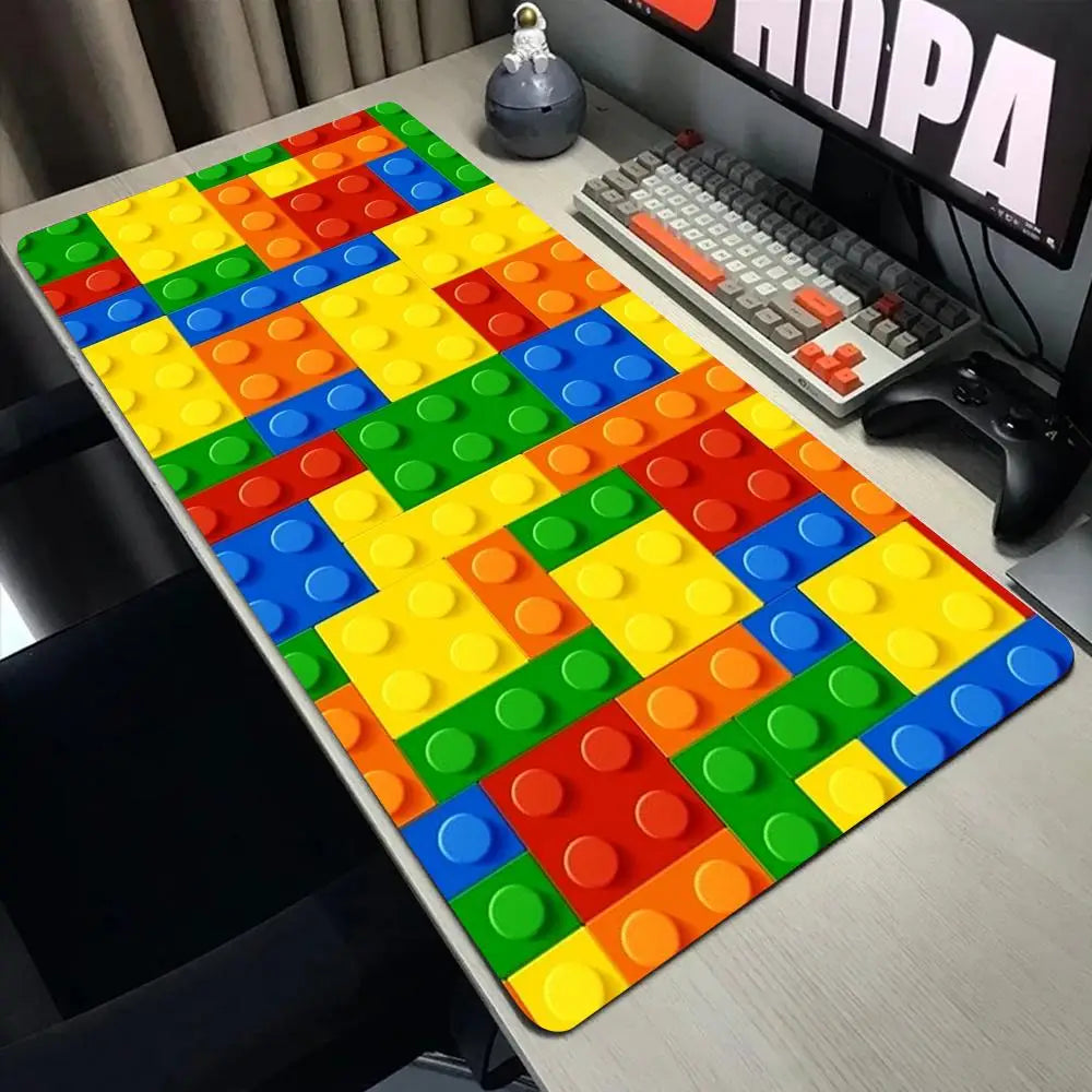 Large Mouse Pad Design-Legos Desk Mouse Pad Cute HD Desk Pad Extended Gaming Keyboard Mats Large XXL Gamer Mousepad 90x40