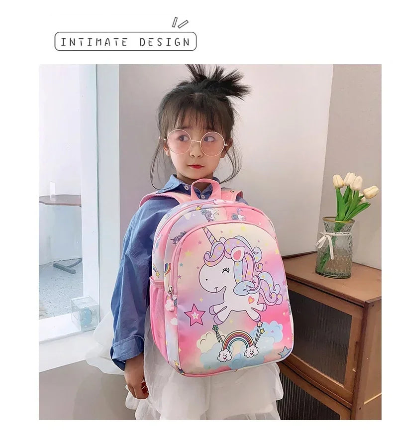 Kindergarten Students Schoolbag Cartoon Cute Unicorn Girl Backpack Fashion Foreign Trade Large Capacity Backpack
