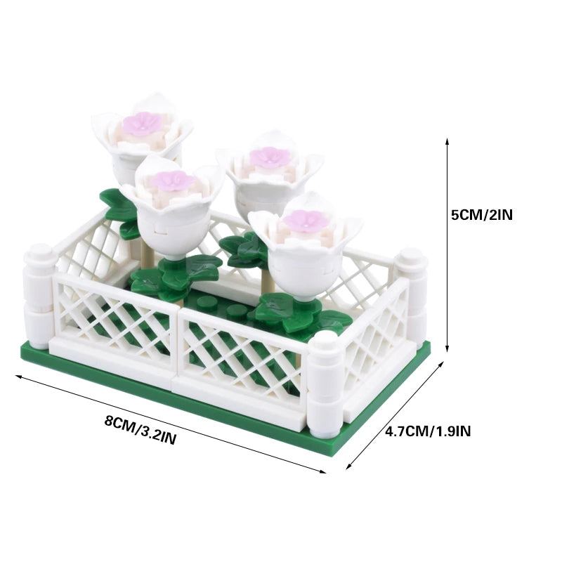 MOC City Steet View Pizza Cart Coffee Shop Newsstand Building Blocks Kit Toilet Park Flower Bed Pizzeria Trash Can Bricks Toys