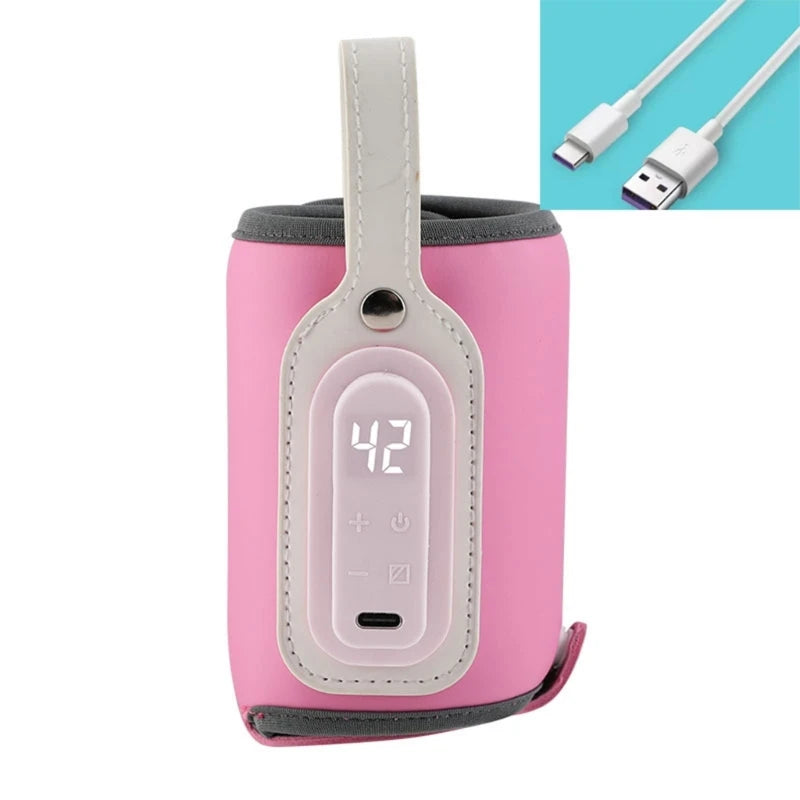 USB Charging Bottle Warmer Bag Insulation Cover Heating Bottle for Warm Water Baby Portable Infant Travel Feeding Accessories