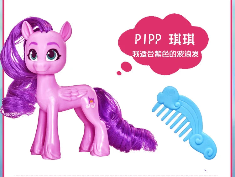 Hasbro My Little Pony G5 The Movie Pipp Izzy Sunny Dolls Long Haired with Comb Pony Model Girls Play House Toys Birthday Gifts
