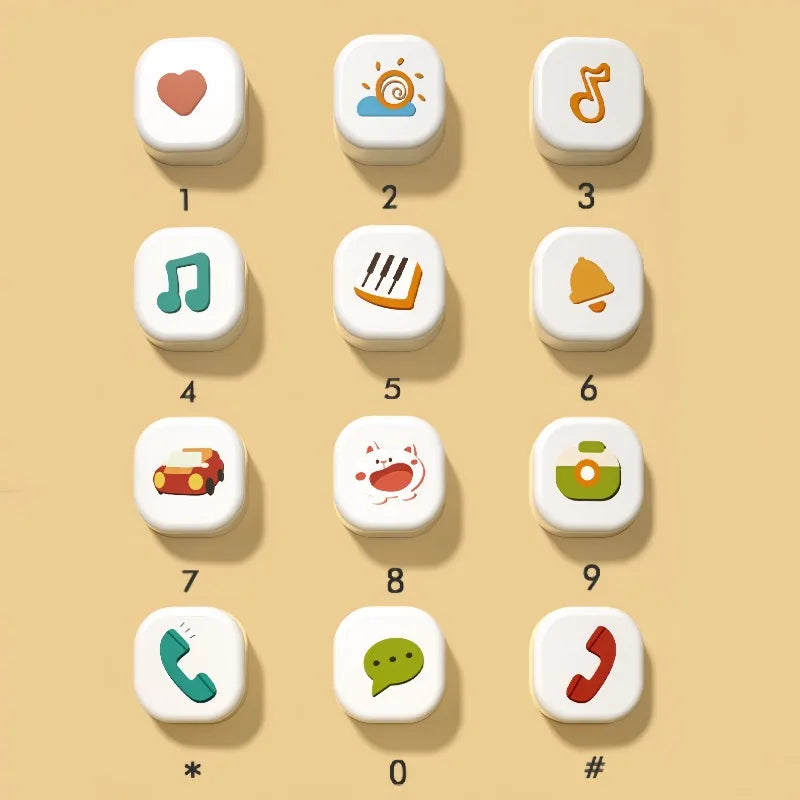 Simulation Baby Phone Music Sound Telephone Sleeping Soothing Early Educational Montessori Toys for Toddler Fake Phone for Kids
