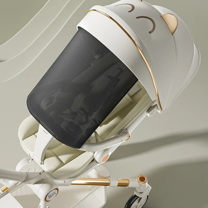 Lightweight High-view Baby Stroller Seat Can Be Rotated,Backrest Can Be Adjusted,Push Rod Can Be Adjusted Portable Baby Stroller