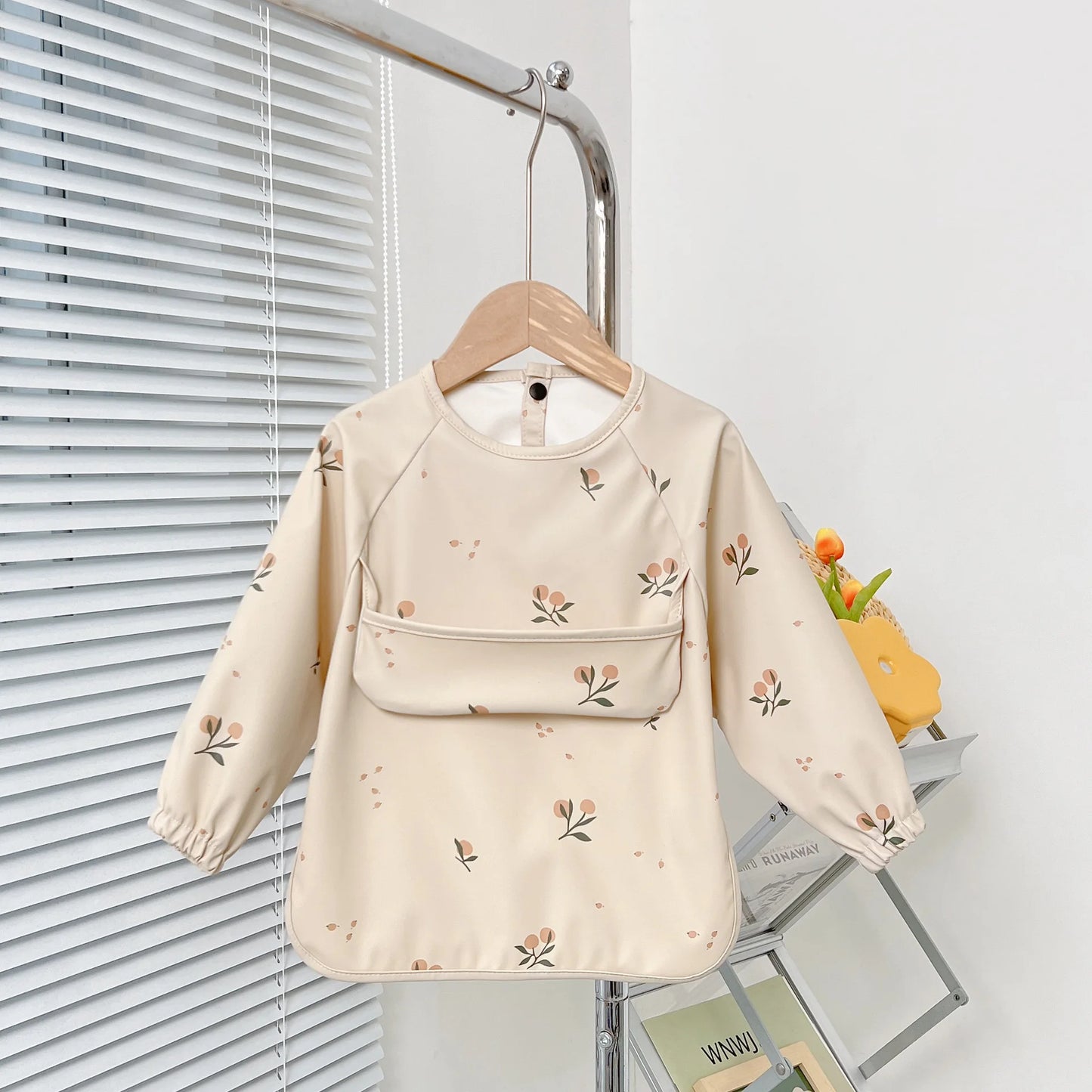 Cute Baby Bibs Toddler Baberos Bavoir Waterproof Long Sleeve Apron Cartoon Animals Children Feeding Smock Bib Baby Stuff 0-5Y