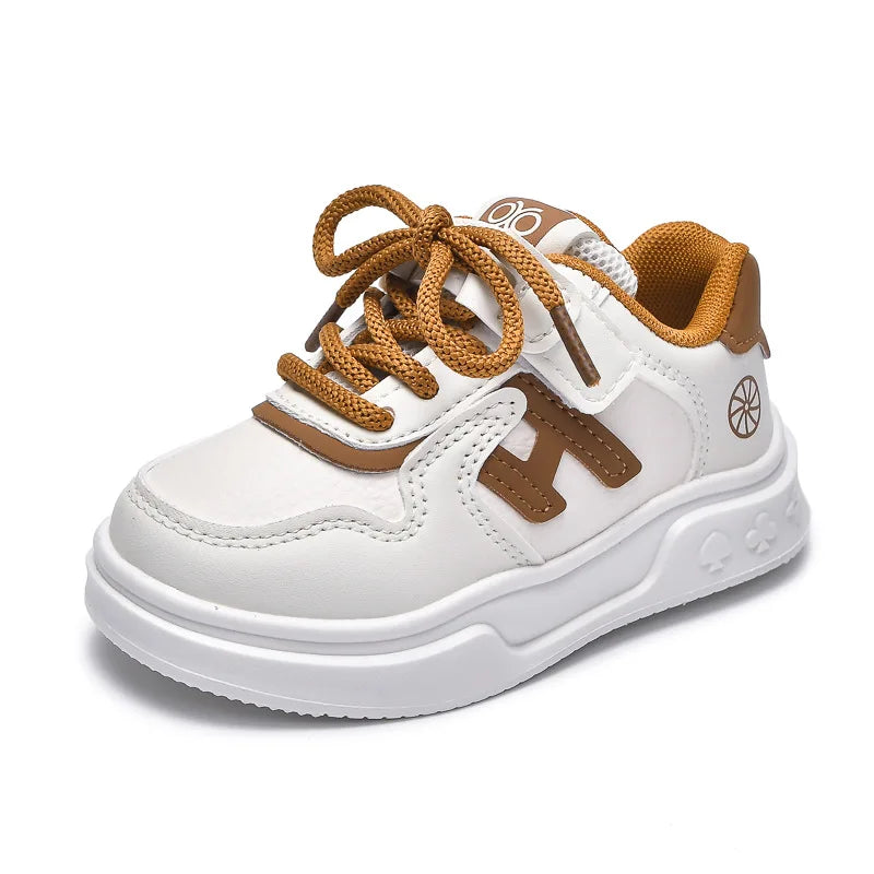 Kids Basketball Shoes Comfortable Non-slip Students Running Shoes Soft Sole 2025 New Boys Girls Sports Shoes Hook&loop Trendy