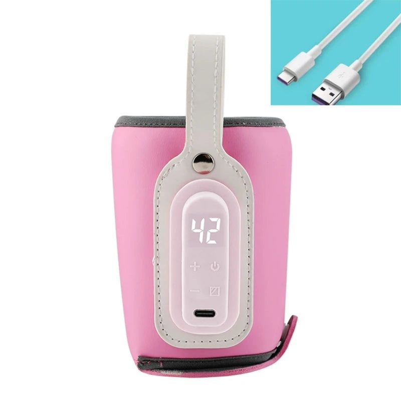 USB Charging Bottle Warmer Bag Insulation Cover Heating Bottle for Warm Water Baby Portable Infant Travel Feeding Accessories