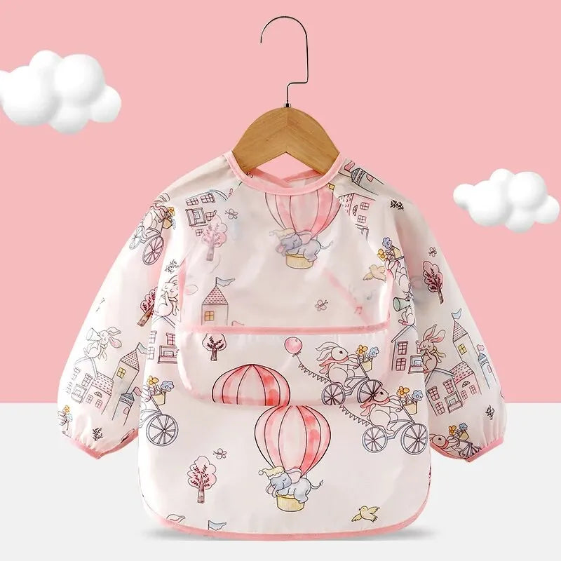 Baby Bibs Overalls Feeding Bib Waterproof and Dirt-proof Spring and Autumn Girl Treasure Boy Baby Protect Baby Bibs Baby Items