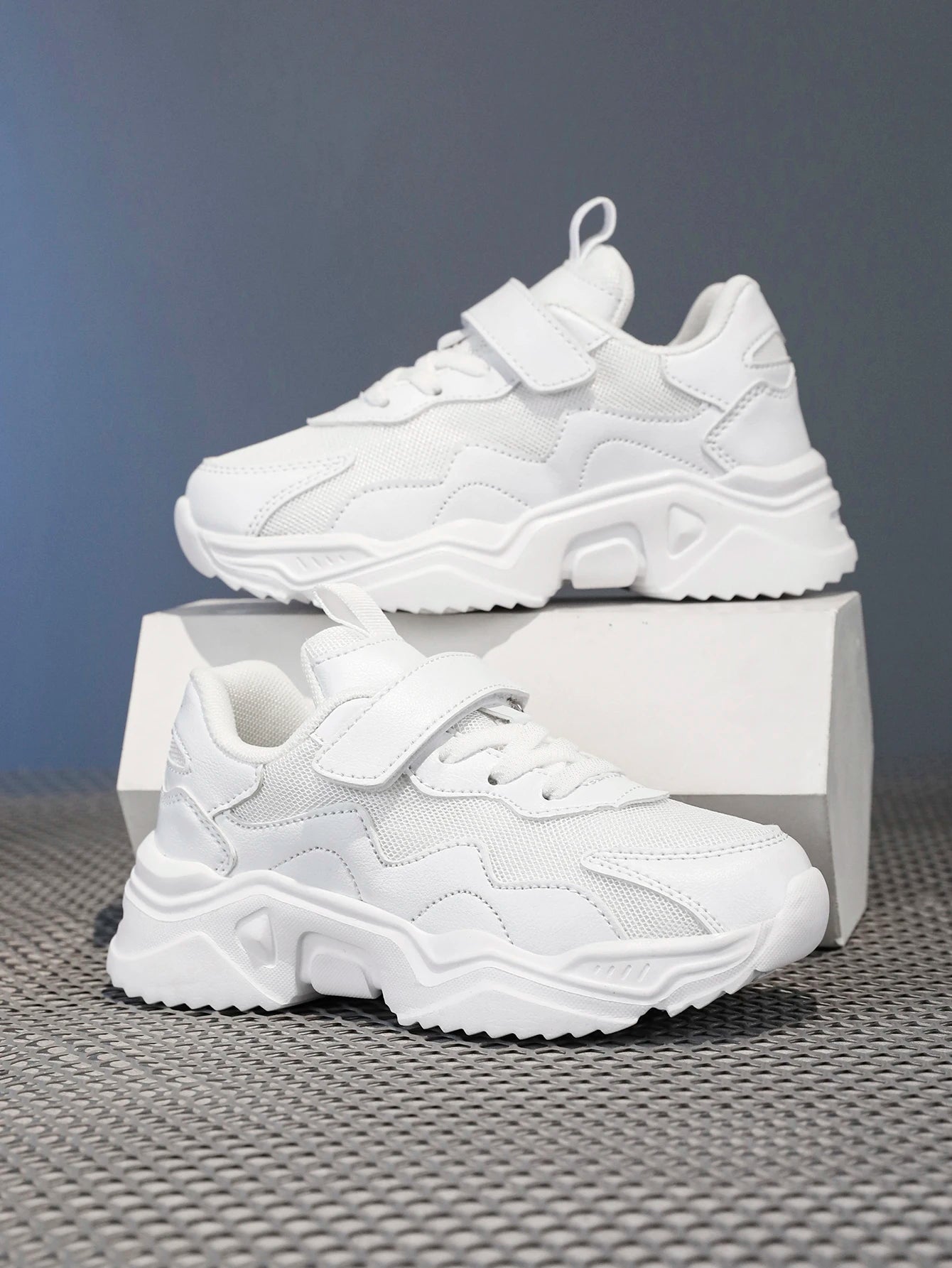 Children's Classic Casual Style Casual Sports Shoes, Light Wear-Resistant Breathable Plaid Running Shoes, Boys' Girls' Outdoor