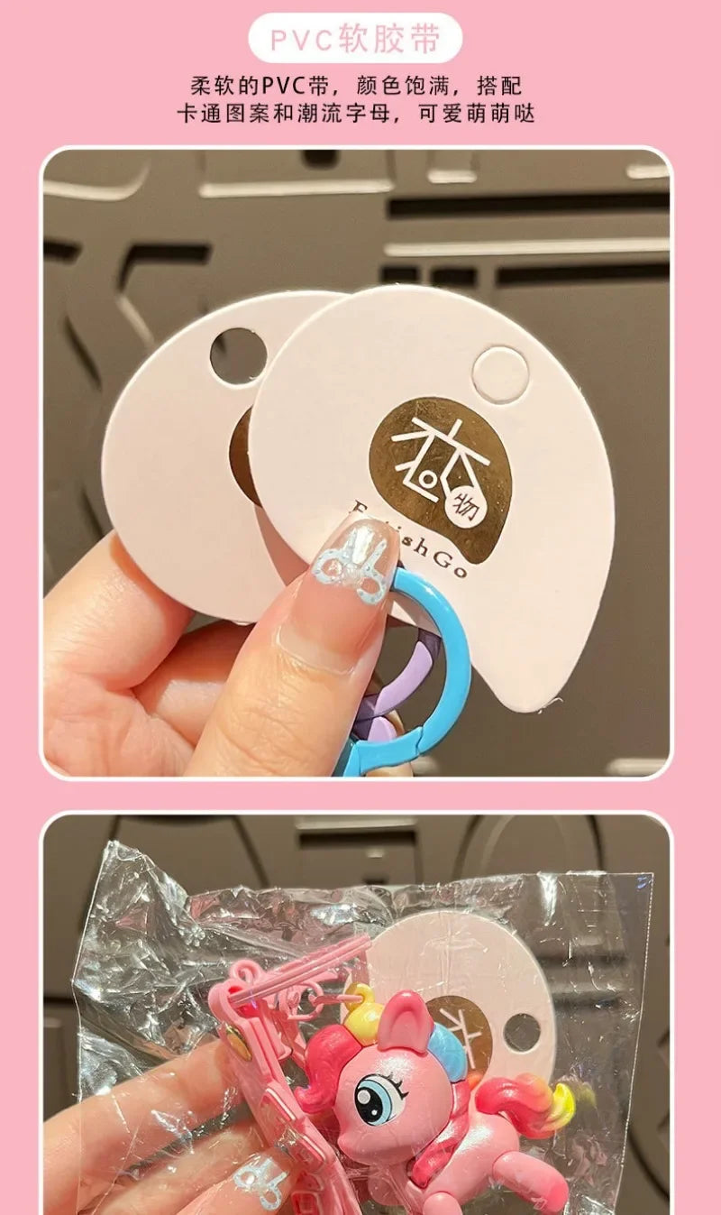 My Cartoon Little Pony Cute Keychain Children Fashion Jewellery Backpack Pendant Decoration Metal Key Ring Children Gifts