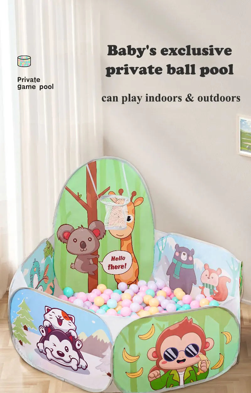1.2M Portable Baby Pools Ball Pit Dry Pool Balls Cartoon Children's Pool Balls Outdoor Games Kids Playpen Ball Box Baby Pool