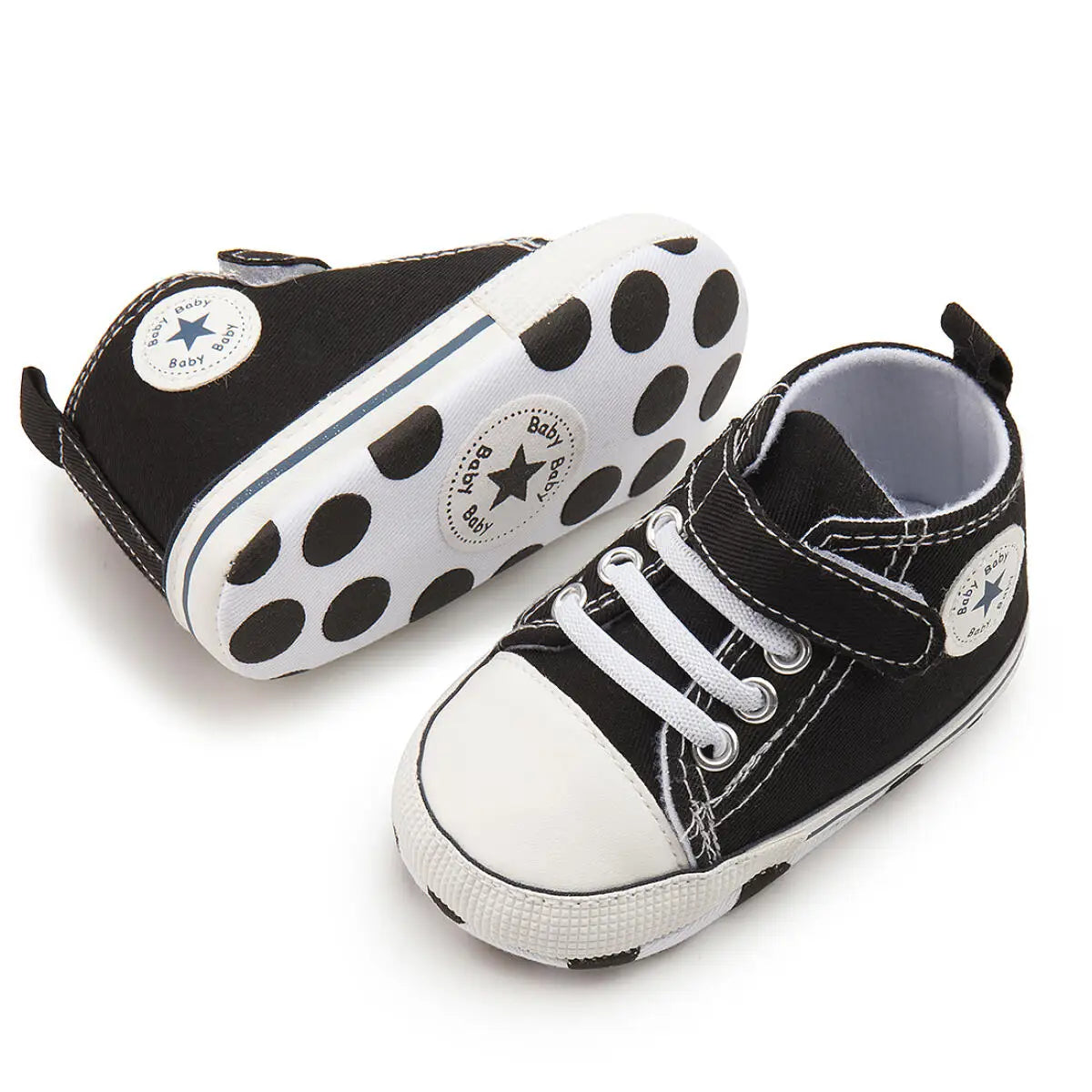 High Tops Baby Soccer First Walkers Classic Canvas Casual Sneakers Cotton Soft Anti-slip Sole Fashion Versatile Sports Style