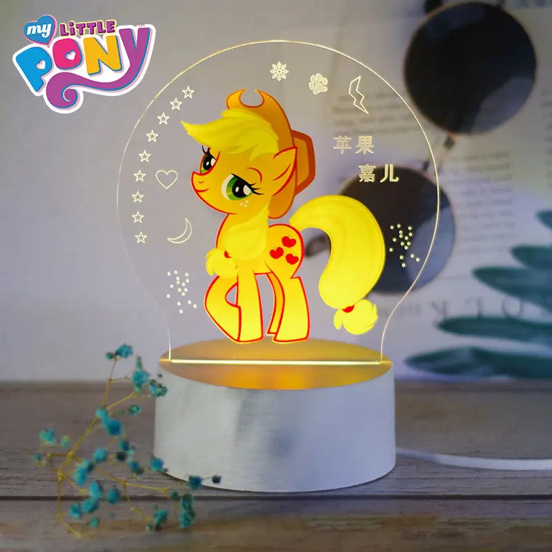 Hasbro My Little Pony Cartoon Pinkie Pie Twilight Sparkle Rainbow Dash Cartoon Anime Night Light Cute Children's Table Lamp Gift