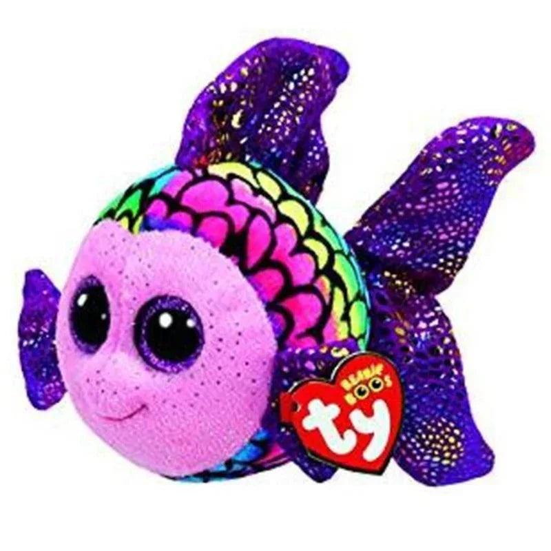 Ty Beanie Big Eyes Plush Animal Toy Unicorn Dolls Penguin Dog Owl Giraffe Ladybug Kangaroo Koala Cat Kids Christmas Gift 15cm