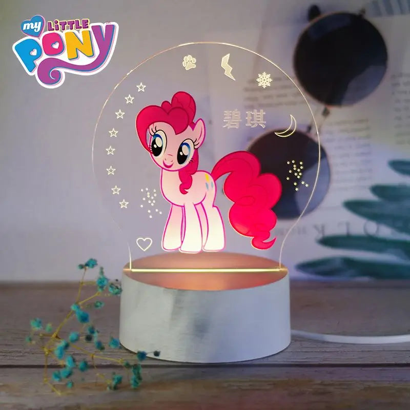 Hasbro My Little Pony Cartoon Pinkie Pie Twilight Sparkle Rainbow Dash Cartoon Anime Night Light Cute Children's Table Lamp Gift