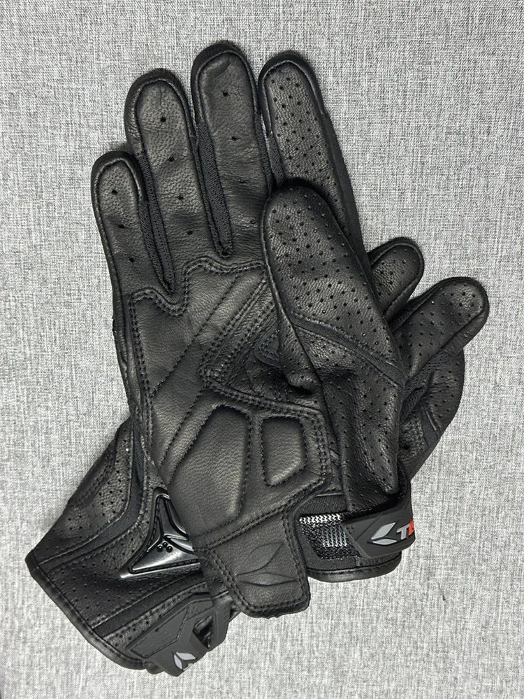 Motorcycle Gloves Genuine Leather Men's Motocross Racing Gloves RST390 391 Gloves Spring Autumn Touch Screen Guantes Moto