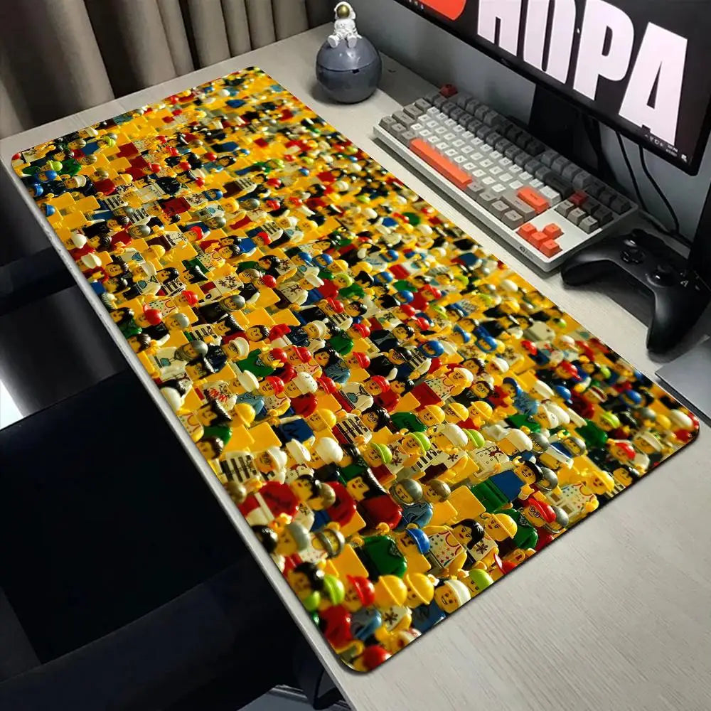 Large Mouse Pad Design-Legos Desk Mouse Pad Cute HD Desk Pad Extended Gaming Keyboard Mats Large XXL Gamer Mousepad 90x40