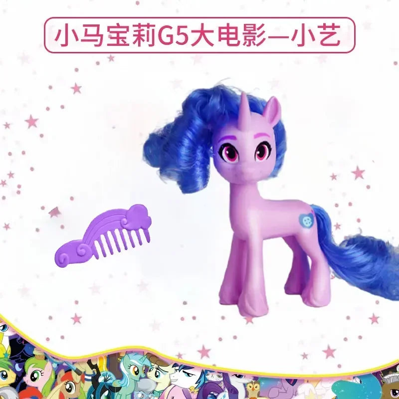Hasbro My Little Pony G5 The Movie Pipp Izzy Sunny Dolls Long Haired with Comb Pony Model Girls Play House Toys Birthday Gifts